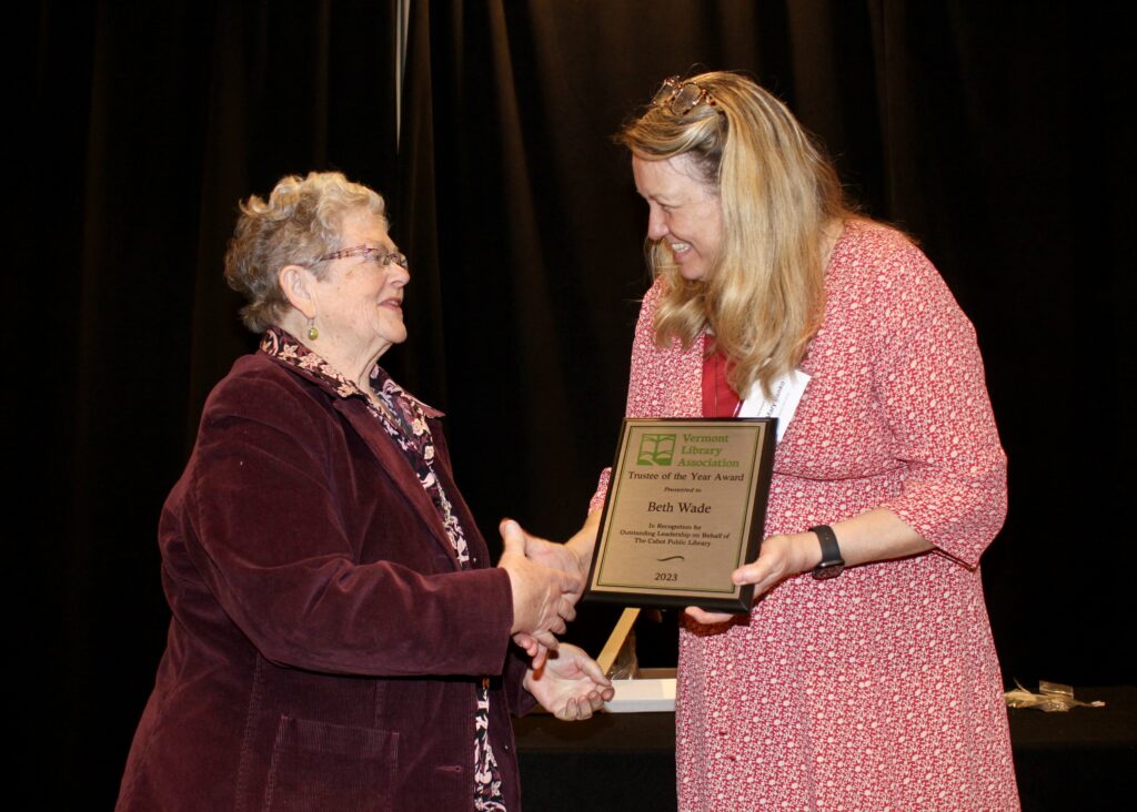 Beth Wade of Cabot Public Library received the Trustee of the Year Award.
