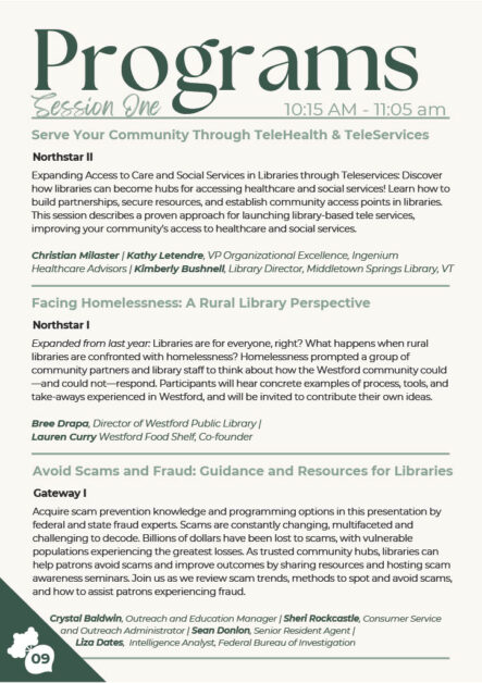 page view of conference program.