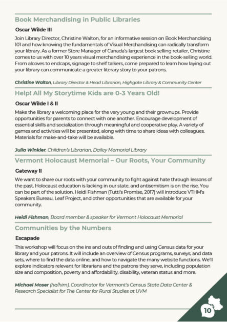 page view of conference program.