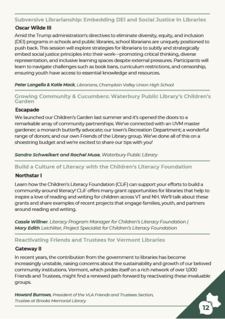 page view of conference program.