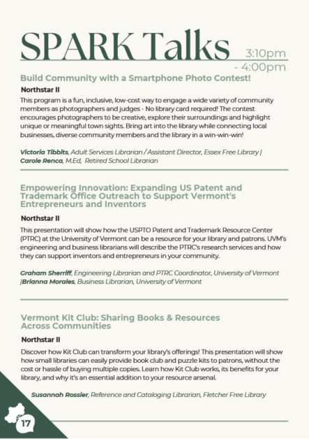page view of conference program.