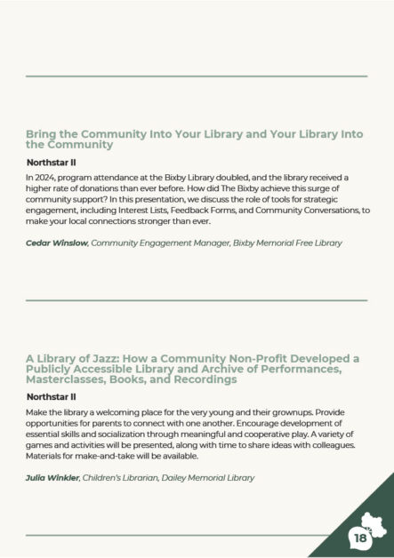 page view of conference program.