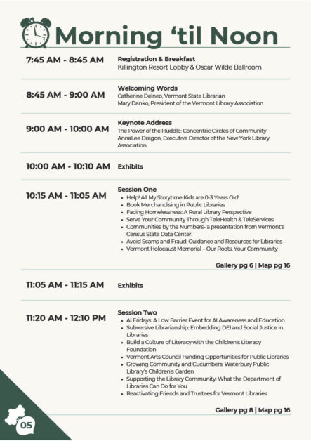 page view of conference program.
