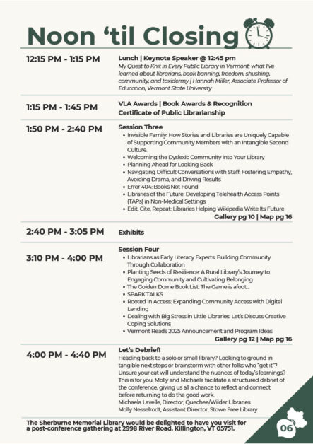 page view of conference program.
