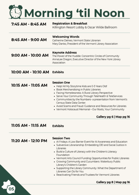 schedule view of '25 conference AM